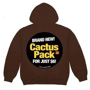 Cactus Jack by Travis Scott X McDonalds collab Cactus Pack Sticker Hoodie - L